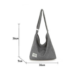 Womens Large Canvas Handbag Ladies Travel Messenger Shoulder Bag Hobo Tote Purse - White