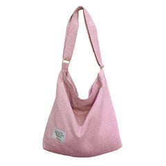 Womens Large Canvas Handbag Ladies Travel Messenger Shoulder Bag Hobo Tote Purse - Pink