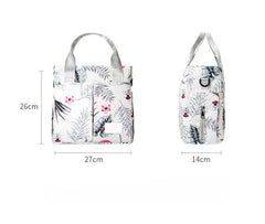Grey Versatile Nappy Bag Tote - Lightweight Diaper Bag with Insulated Pocket & Crossbody Strap