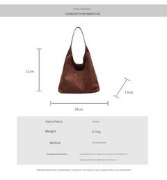 Beige Chic Faux Suede Tote Bag with Matching Pouch | Large Capacity Slouchy Shoulder Bag
