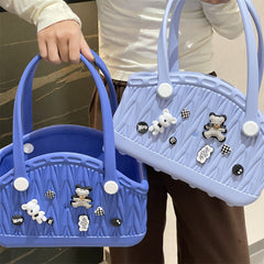 Stylish Handbag - Spacious with Decorative Elements(Beige)