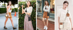 Women's Crossbody Phone Bag with Coin Pouch PU Leather Shoulder Purse Adjustable Wide Strap for Travel & Daily Use Brown